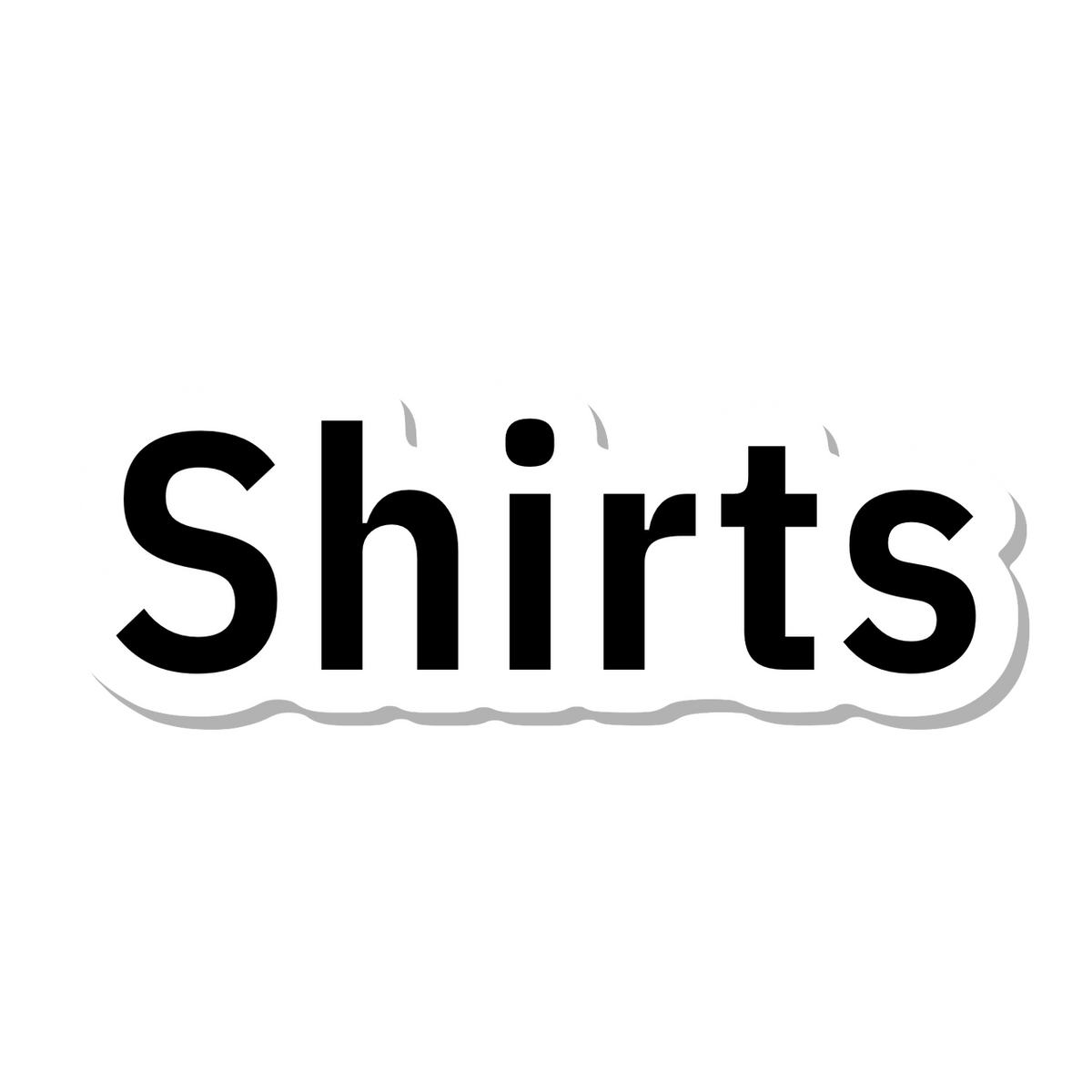 Shirts die-cut sticker