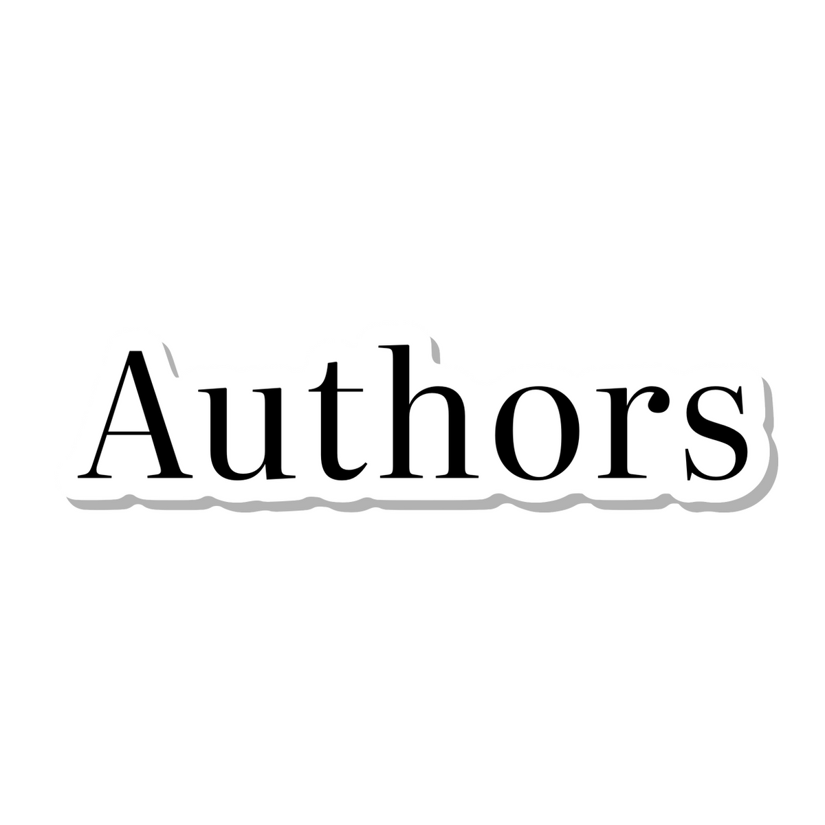 Authors die-cut sticker