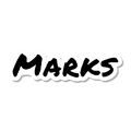 Marks die-cut sticker