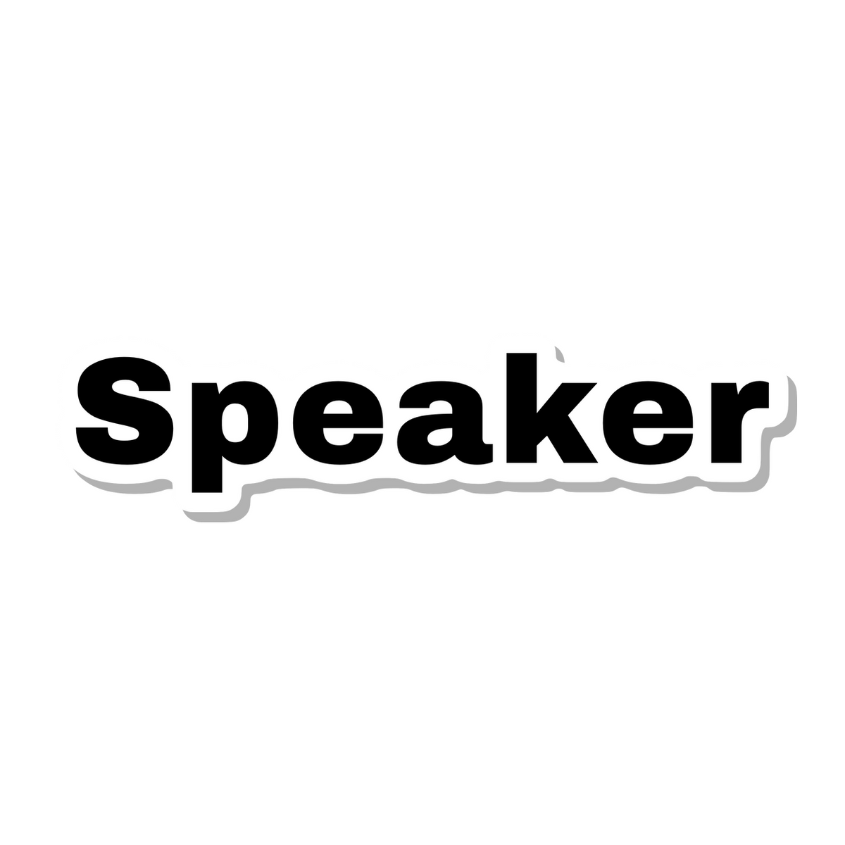 Speaker die-cut sticker