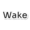 Wake die-cut sticker