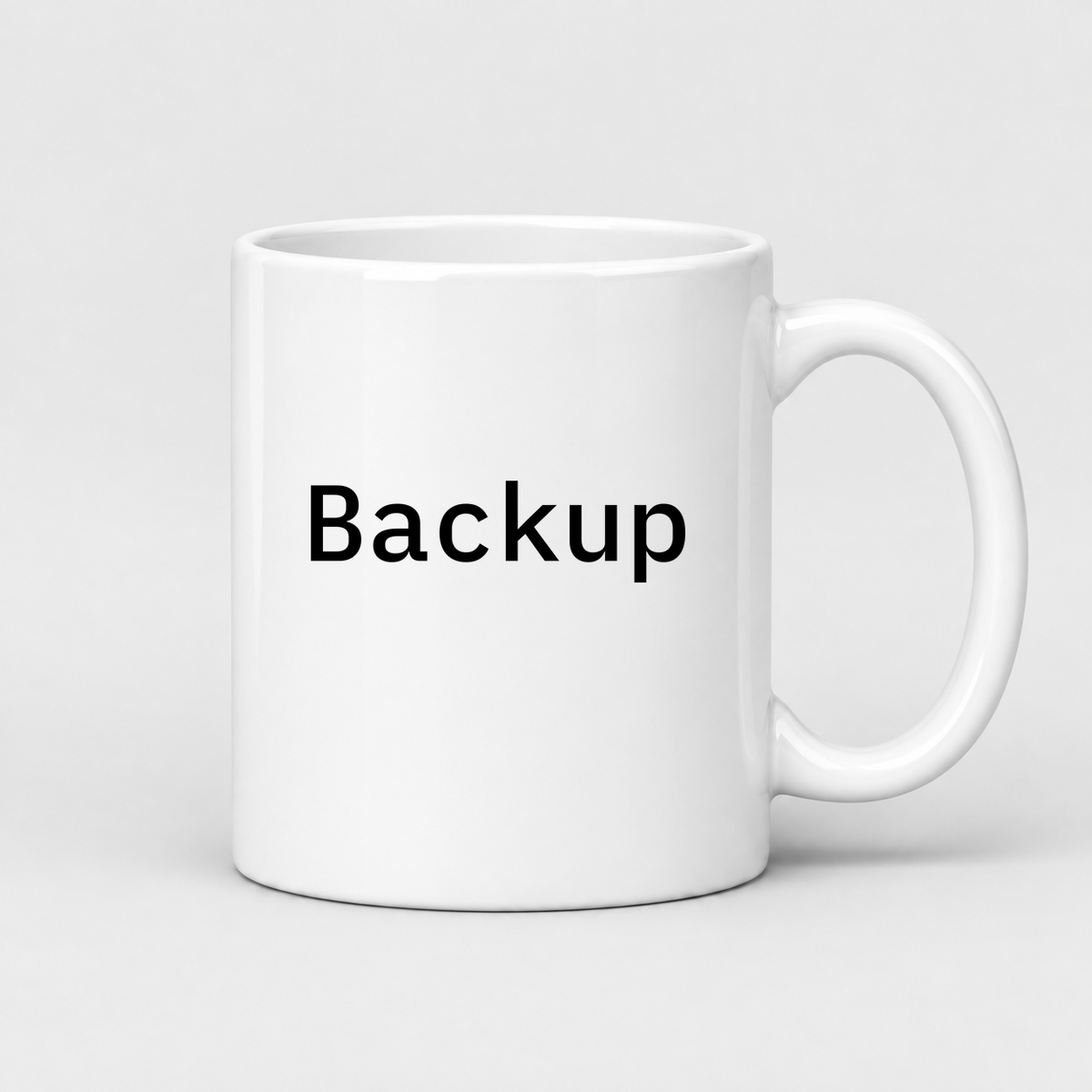 Backup Mug in white