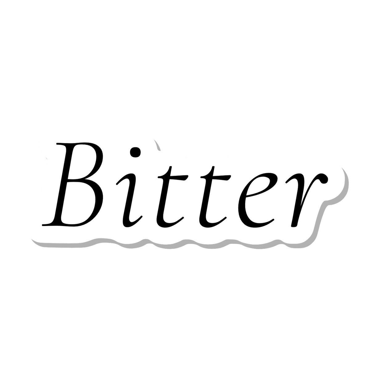 Bitter die-cut sticker