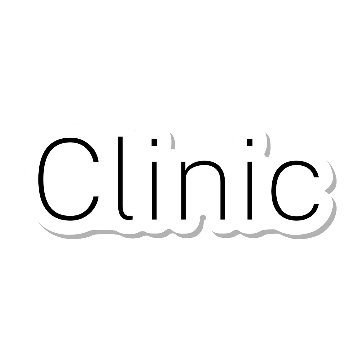 Clinic die-cut sticker