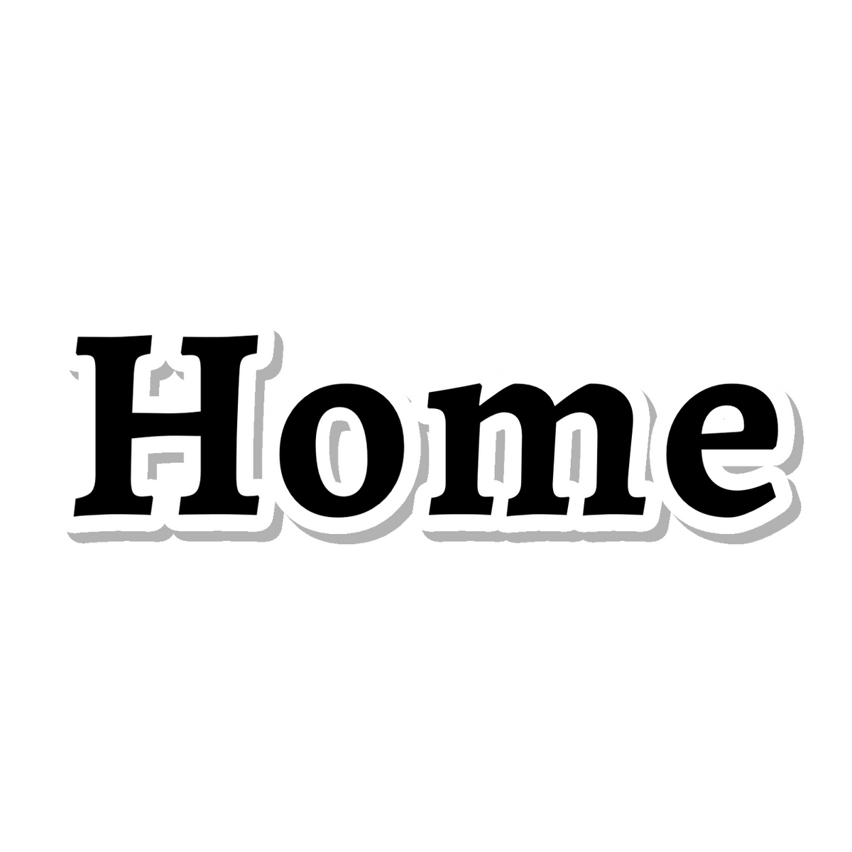 Home die-cut sticker