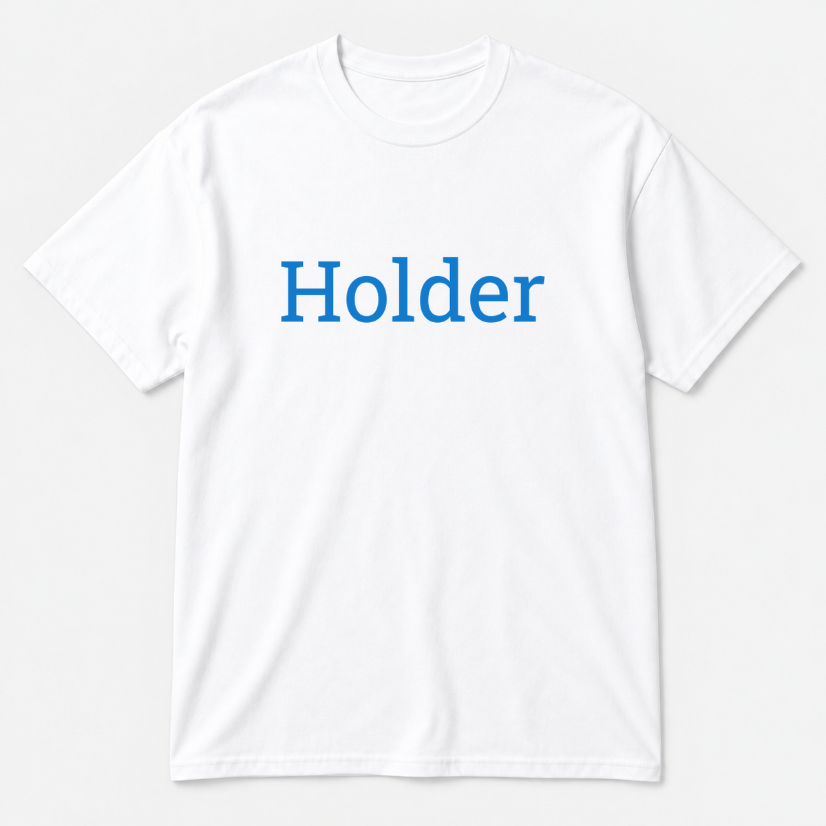 Holder T-Shirt in white with blue text