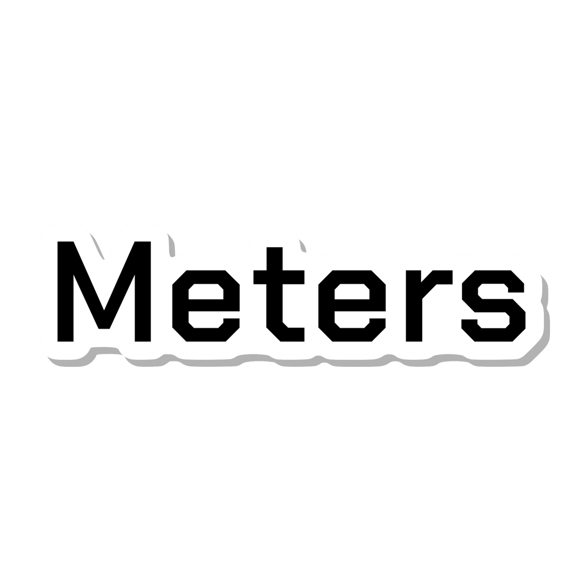Meters die-cut sticker