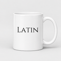 Latin Mug in white