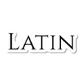 Latin die-cut sticker