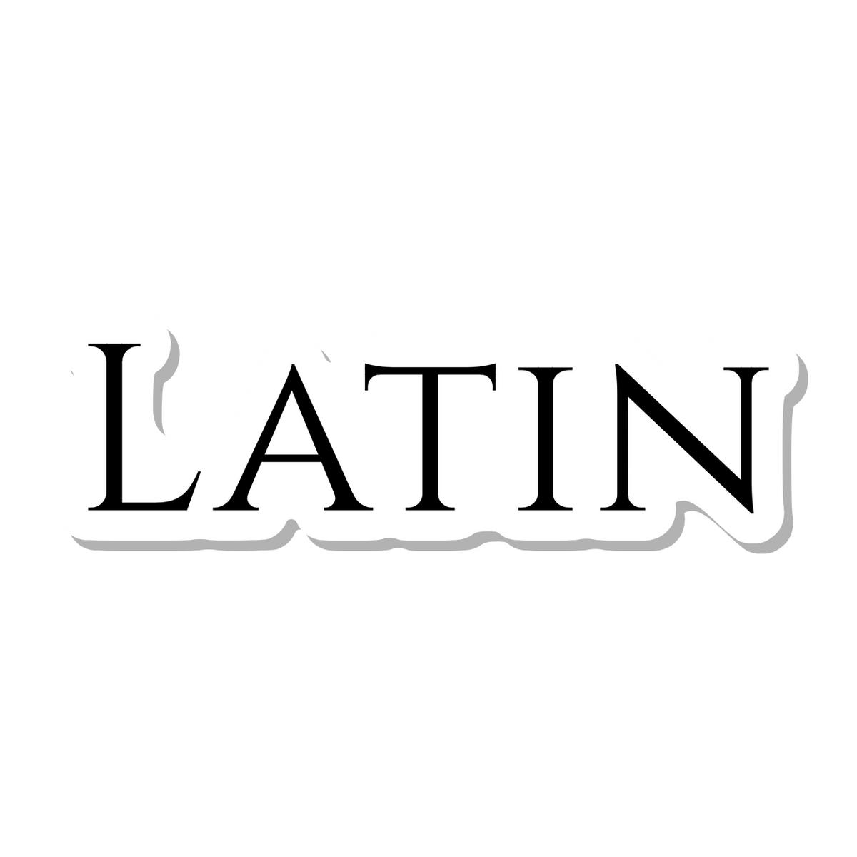 Latin die-cut sticker