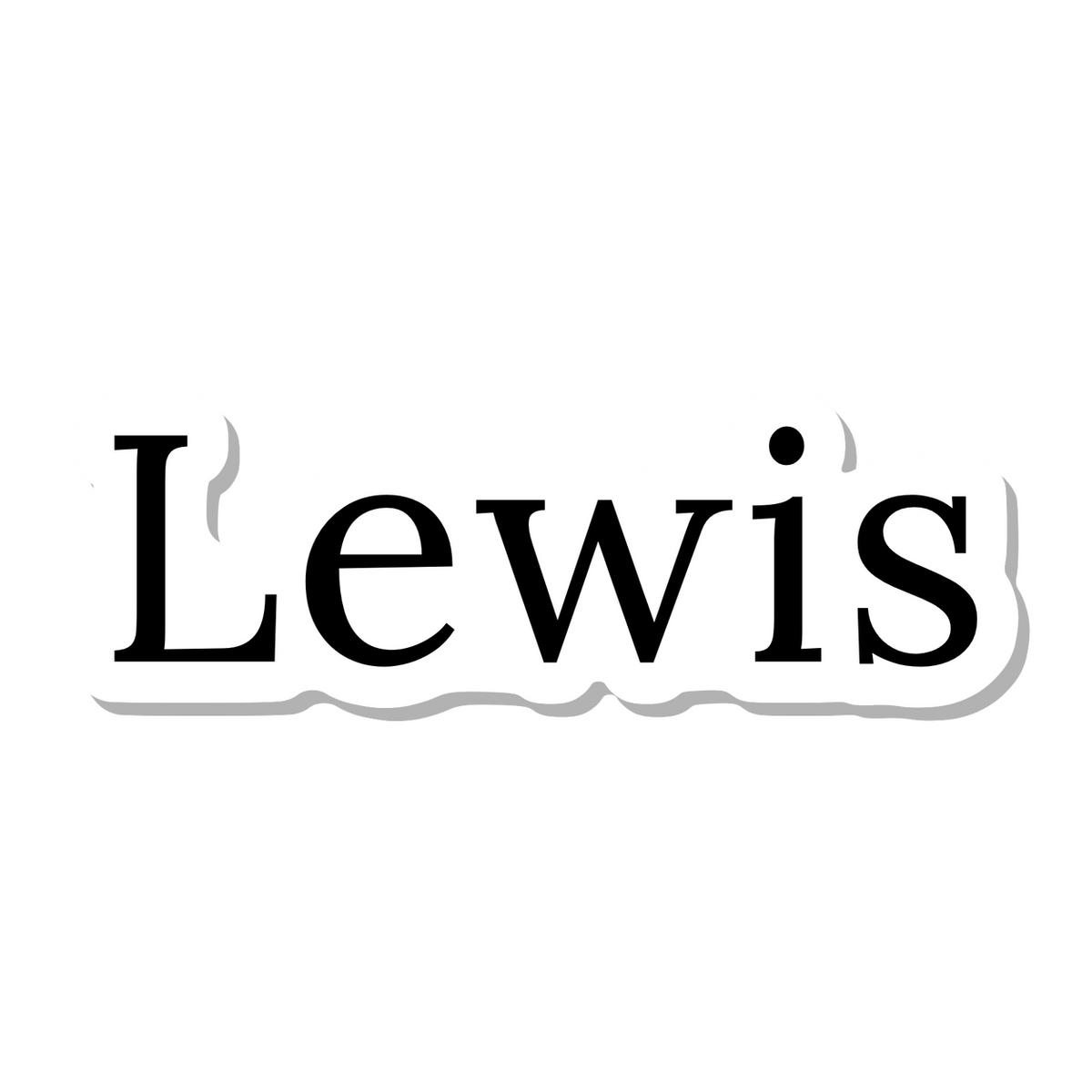 Lewis die-cut sticker
