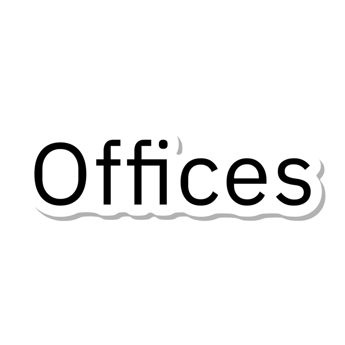Offices die-cut sticker