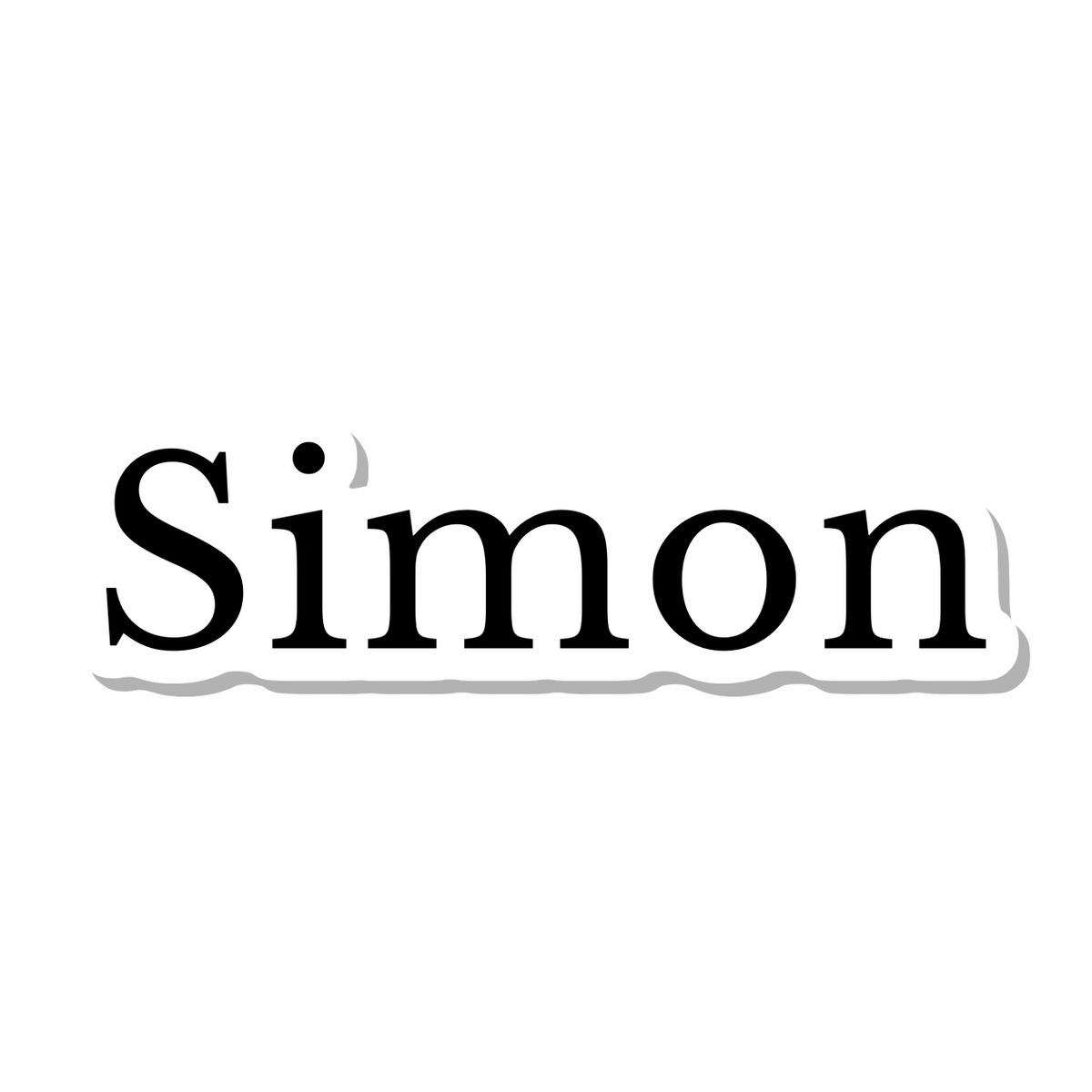 Simon die-cut sticker