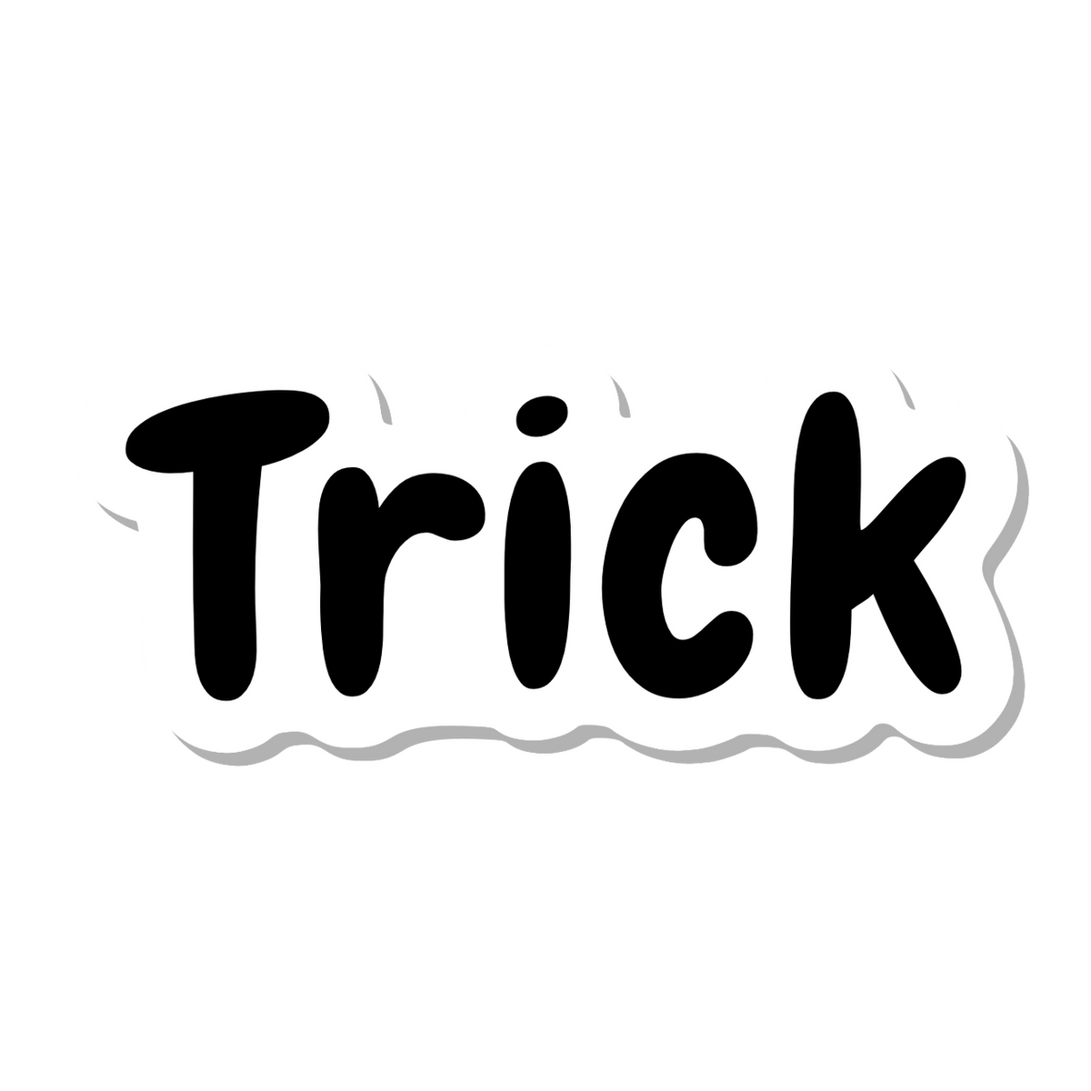 Trick die-cut sticker