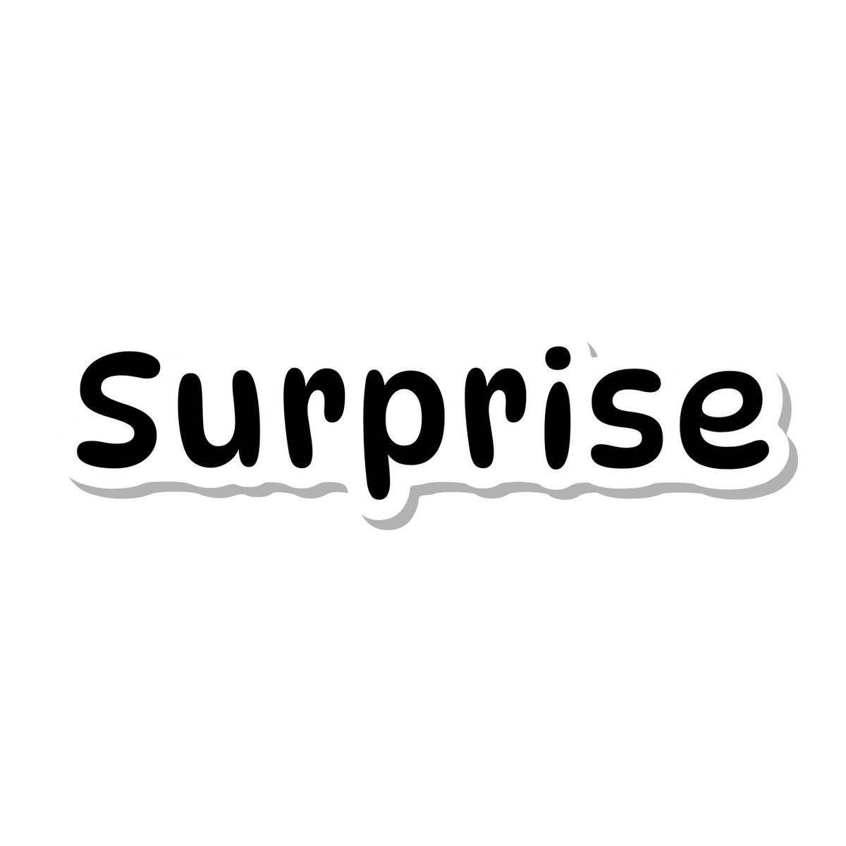 Surprise die-cut sticker