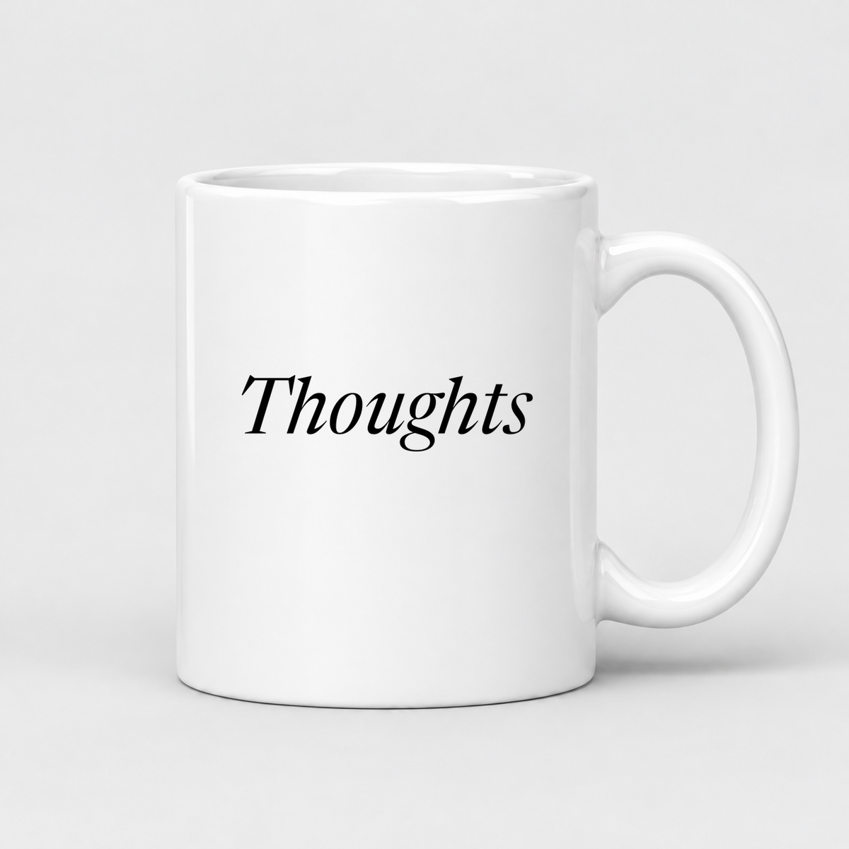 Thoughts Mug in white