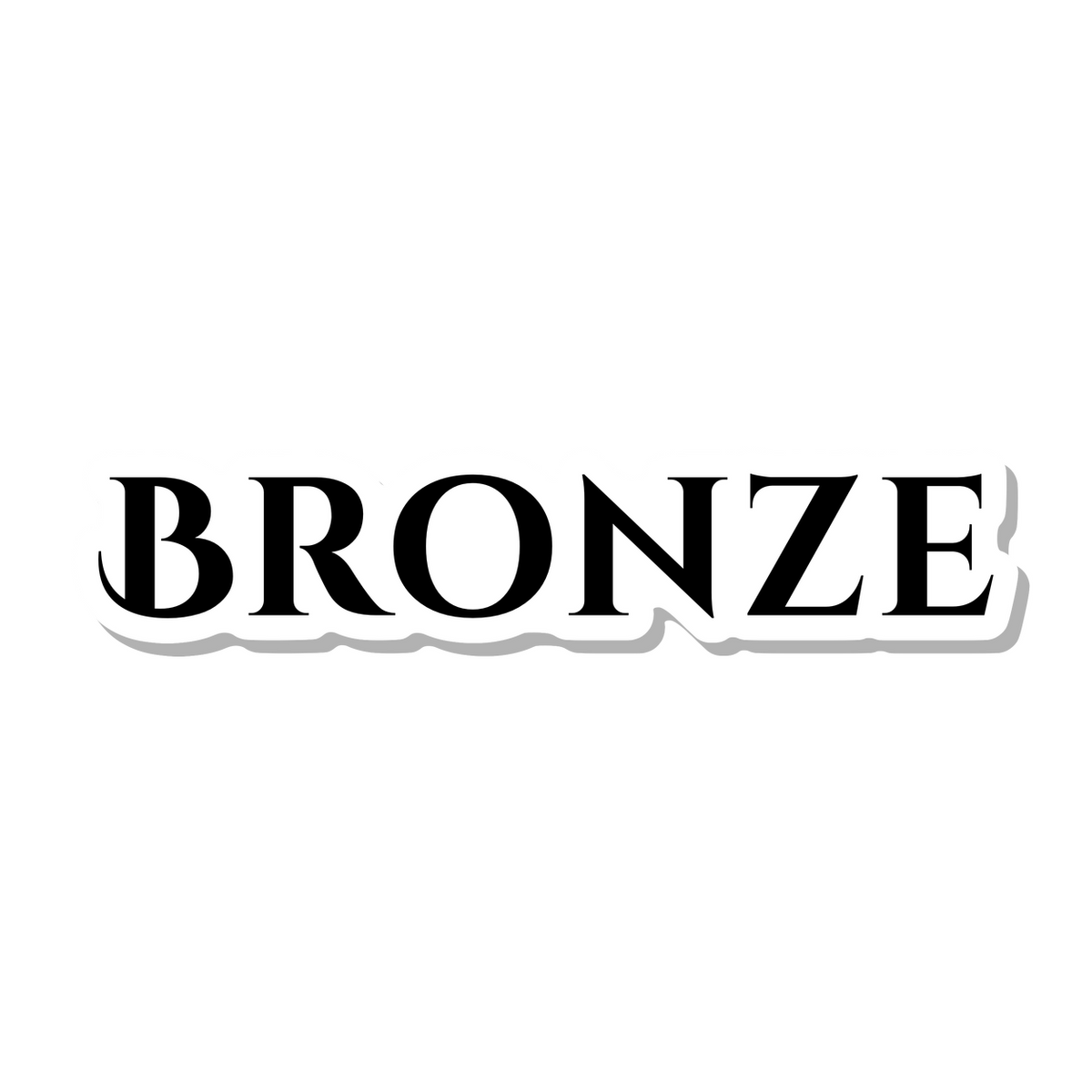 Bronze die-cut sticker