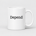 Depend Mug in white