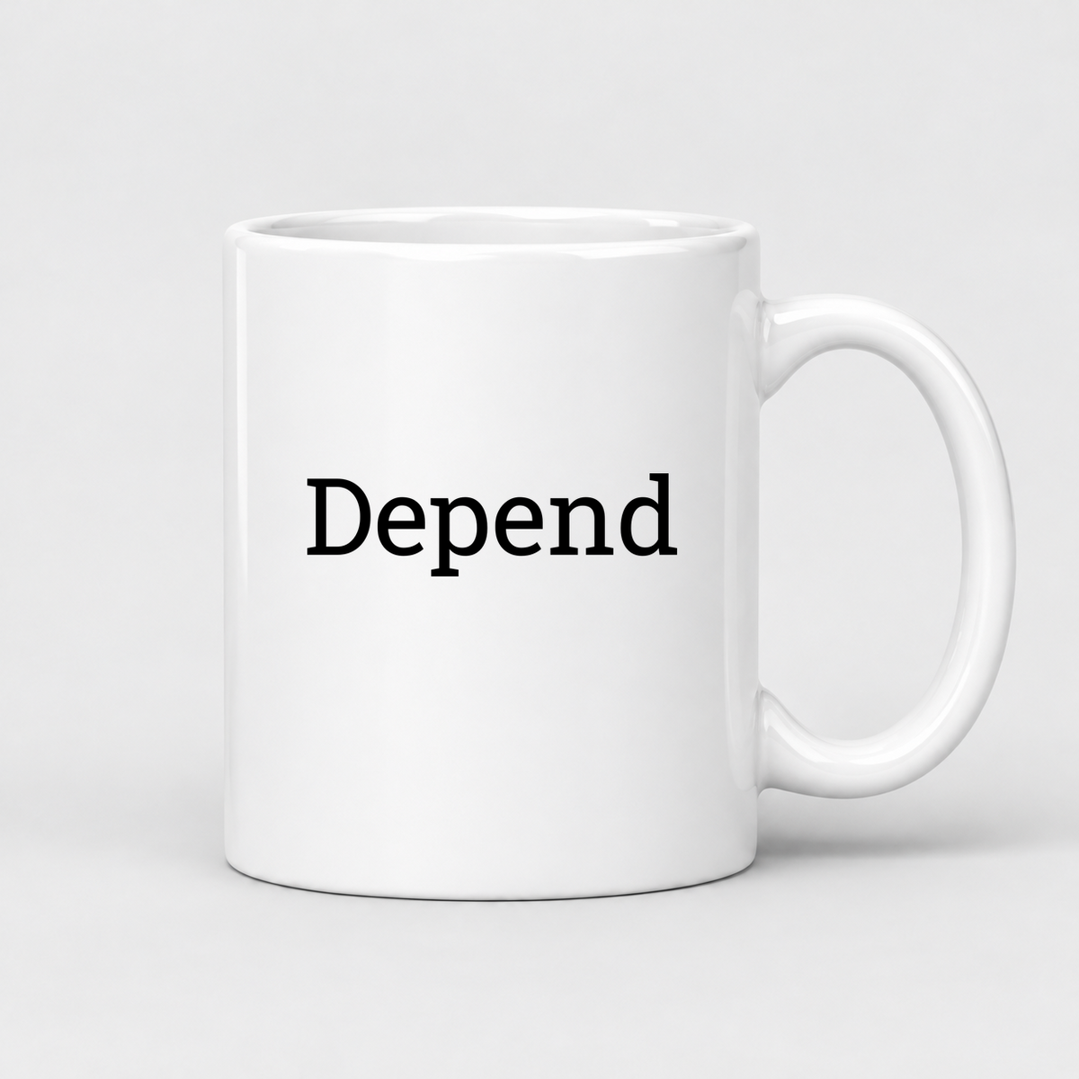 Depend Mug in white