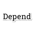 Depend die-cut sticker
