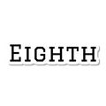 Eighth die-cut sticker