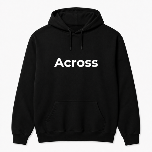 Across Hoodie in black