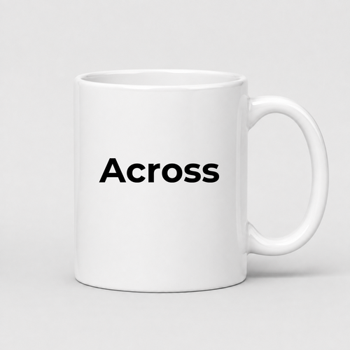 Across Mug in white