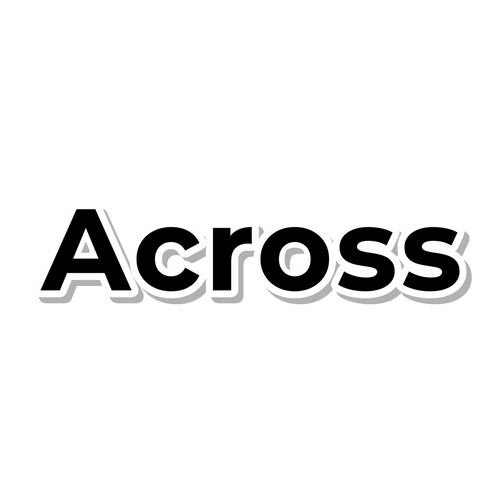 Across die-cut sticker