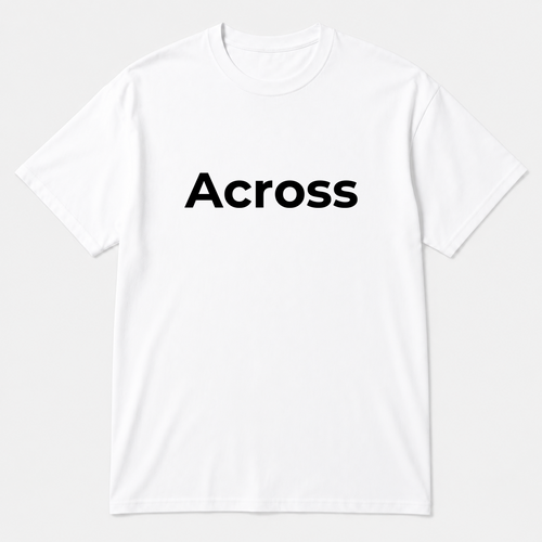 Across T-Shirt in white