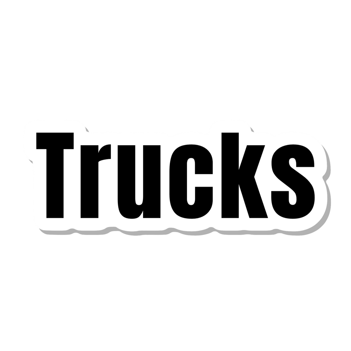 Trucks die-cut sticker