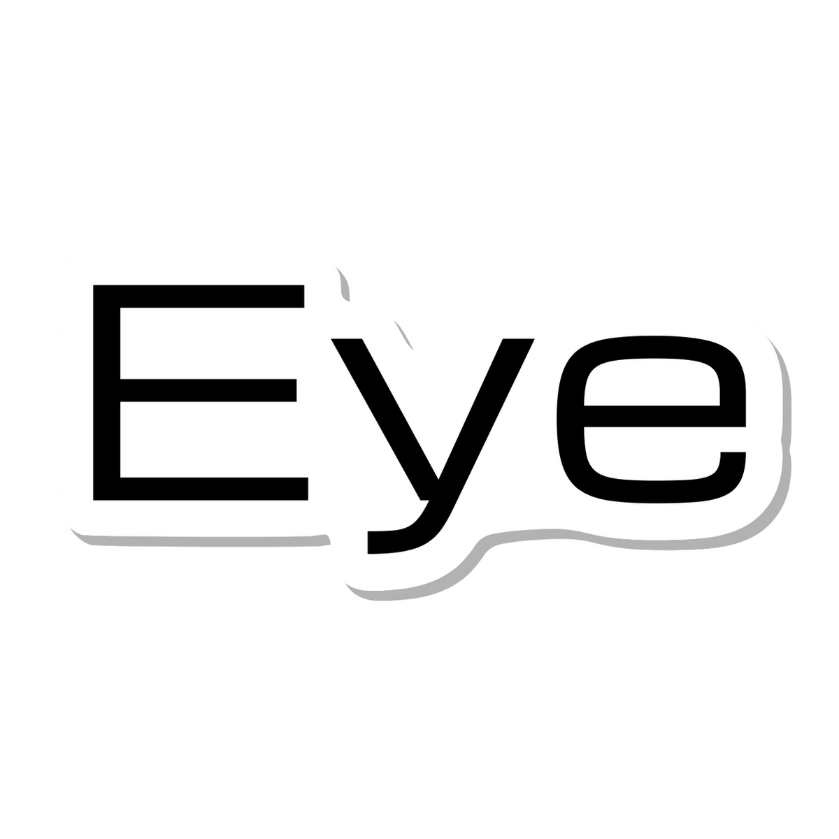 Eye die-cut sticker