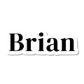 Brian die-cut sticker