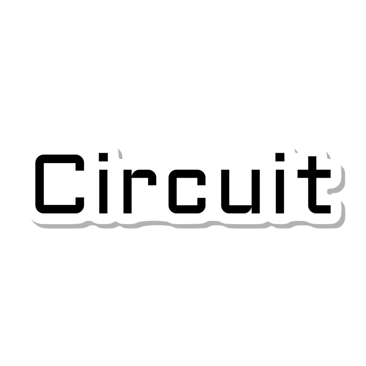 Circuit die-cut sticker