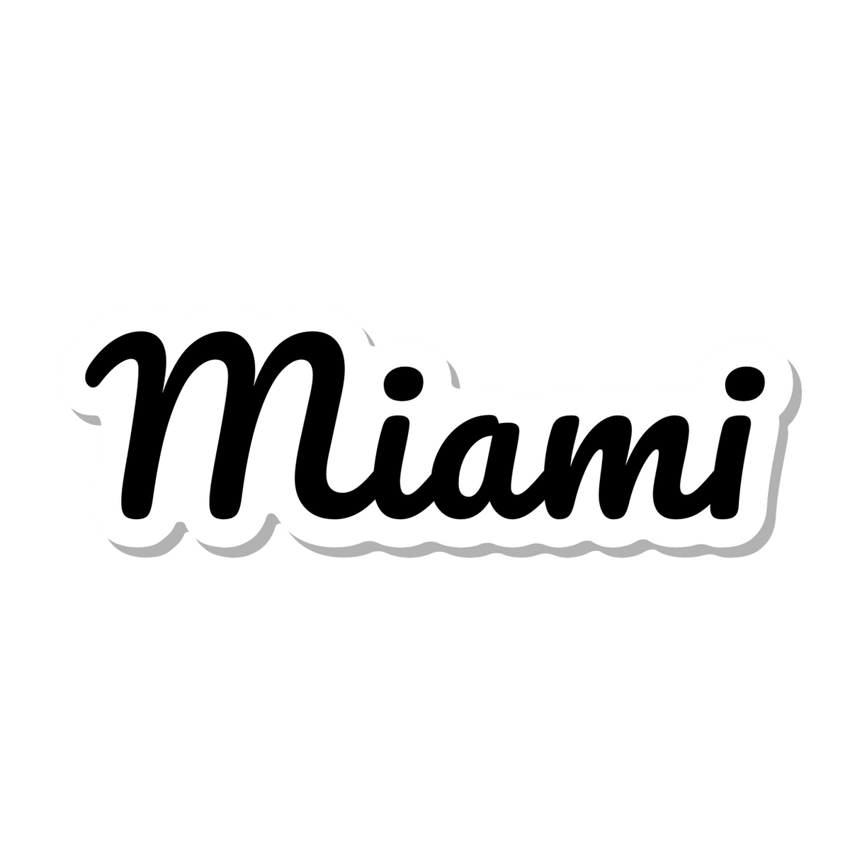 Miami die-cut sticker