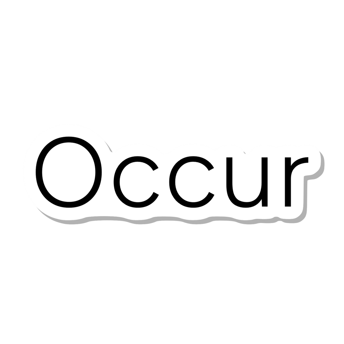 Occur die-cut sticker