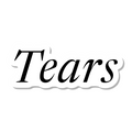 Tears die-cut sticker
