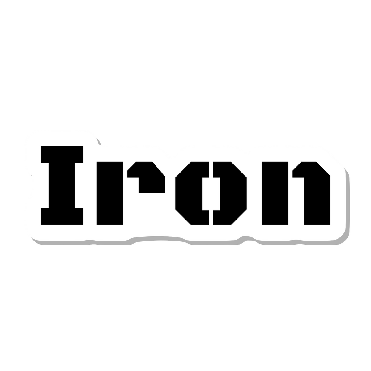 Iron die-cut sticker