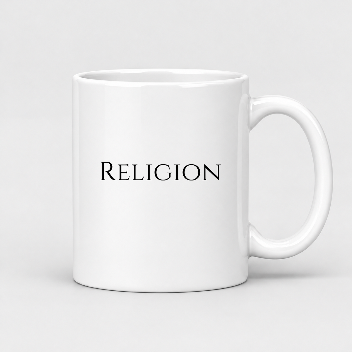 Religion Mug in white