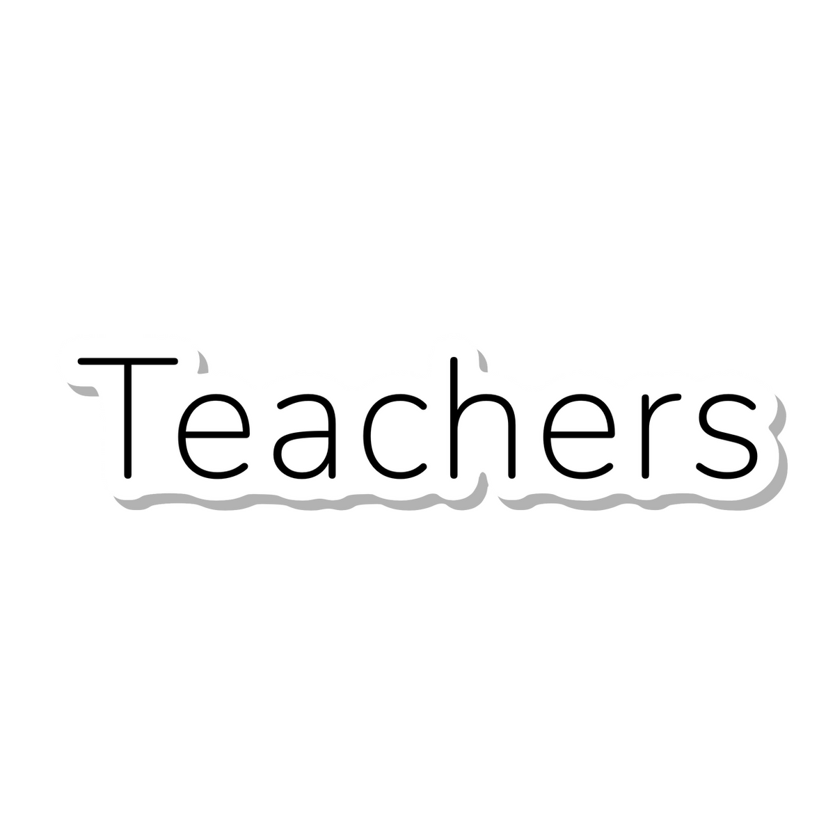 Teachers die-cut sticker