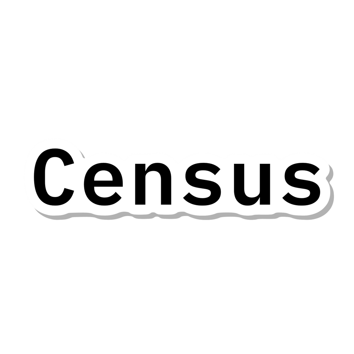 Census die-cut sticker