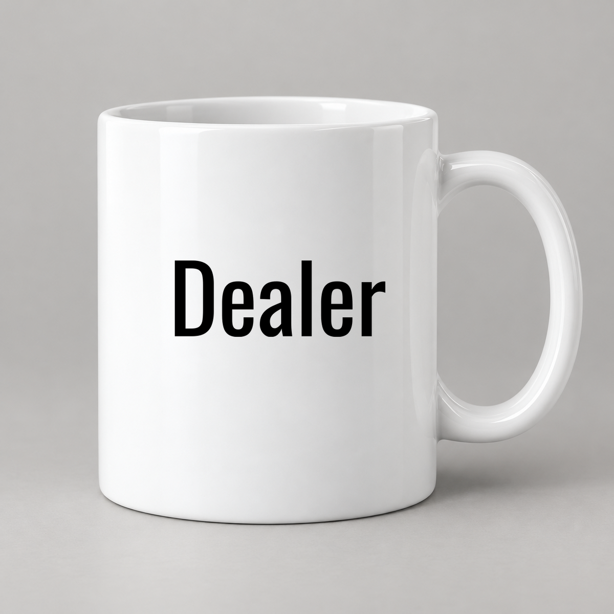 Dealer Mug in white