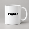 Fights Mug in white