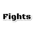 Fights die-cut sticker