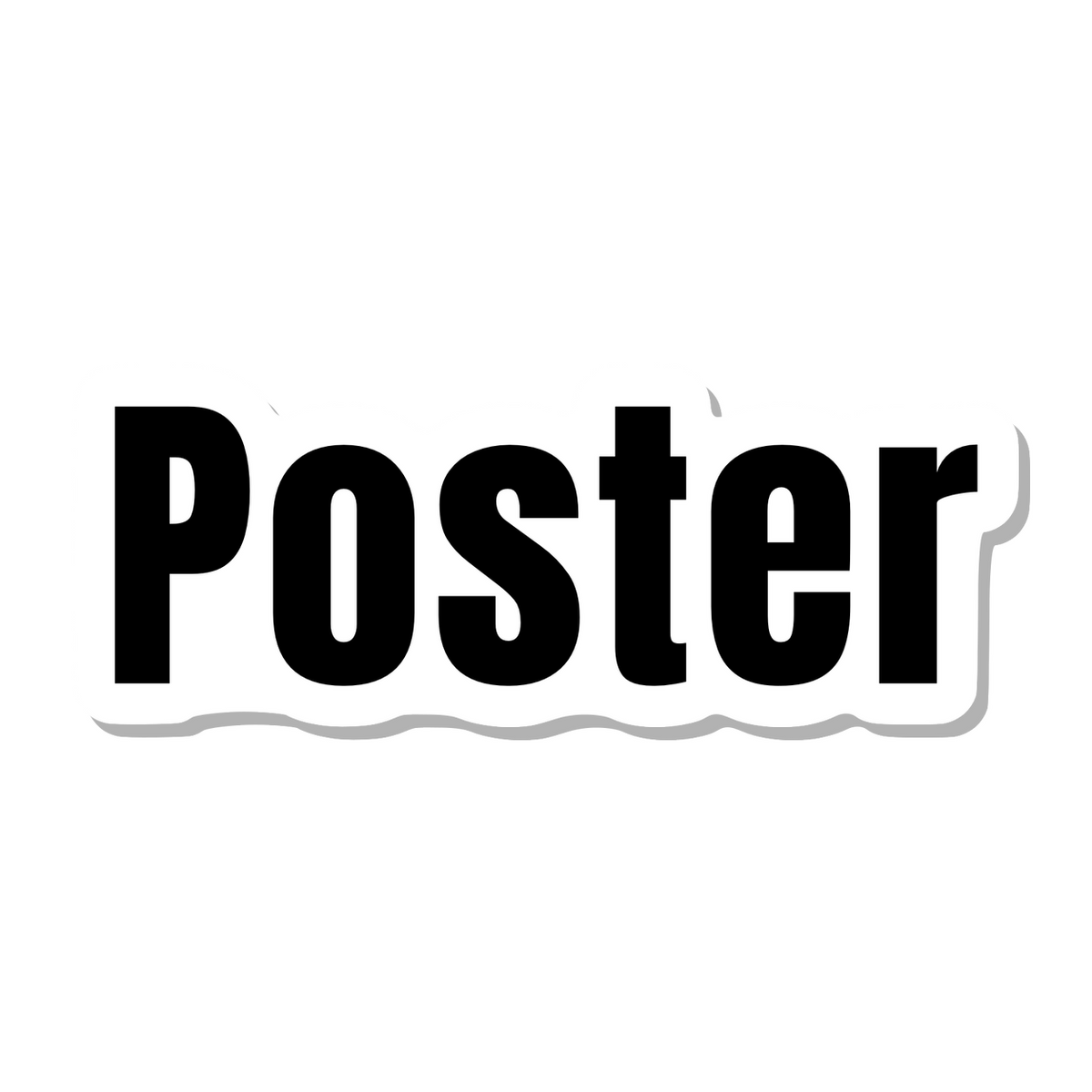 Poster die-cut sticker
