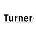 Turner die-cut sticker
