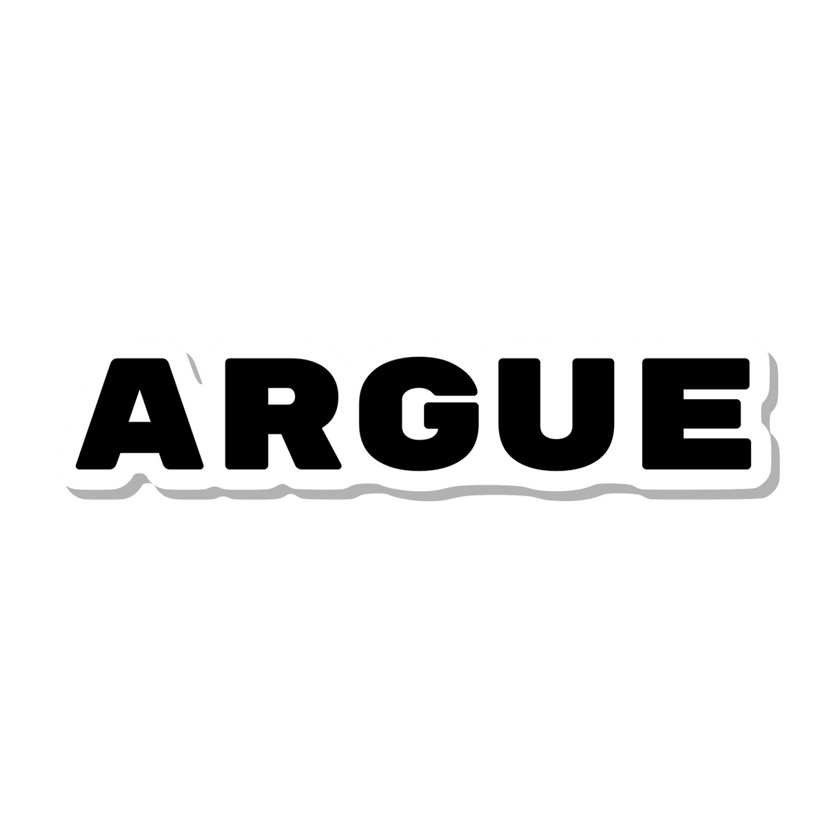 Argue die-cut sticker
