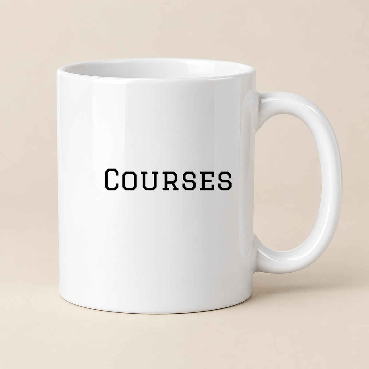 Courses Mug in white