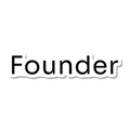 Founder die-cut sticker