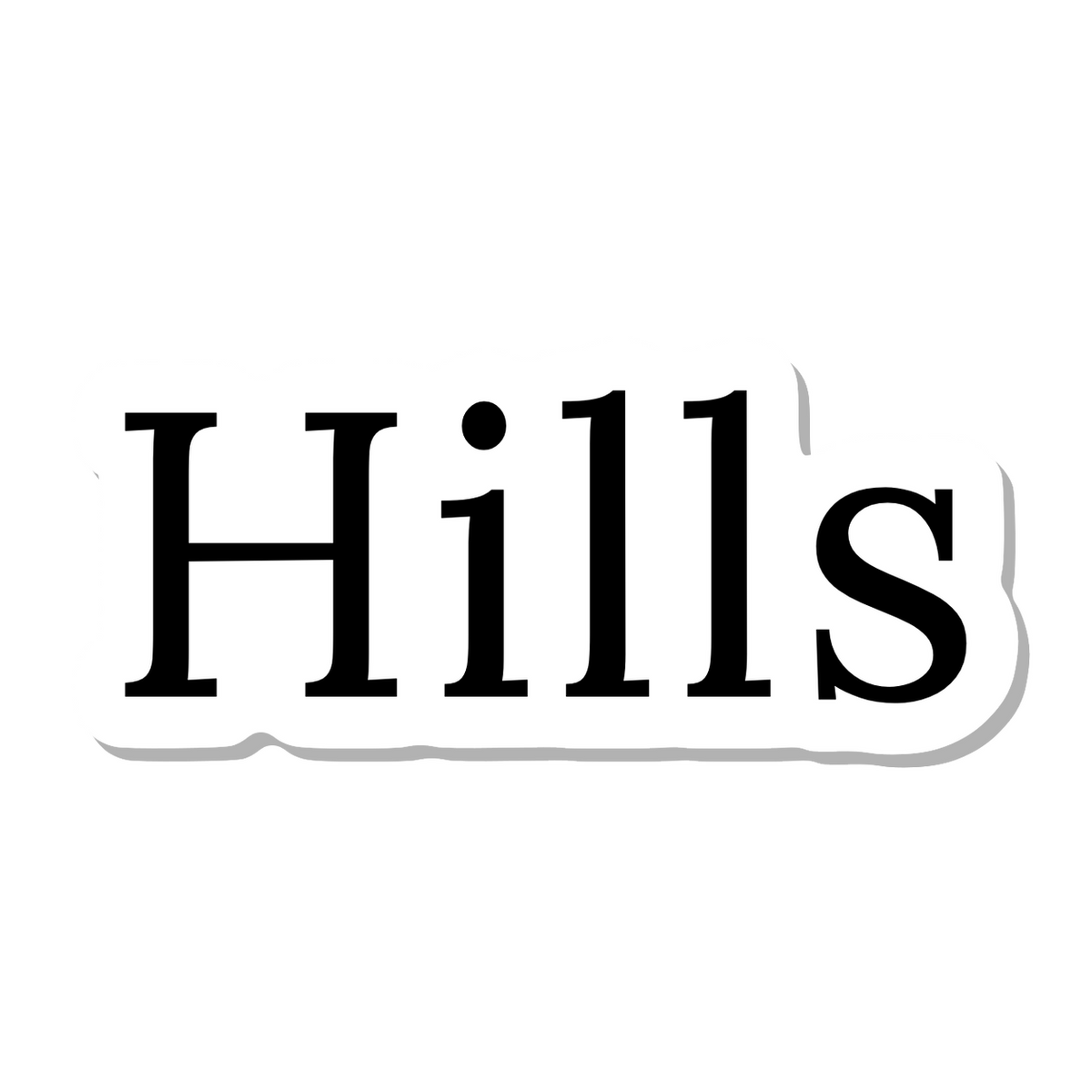 Hills die-cut sticker