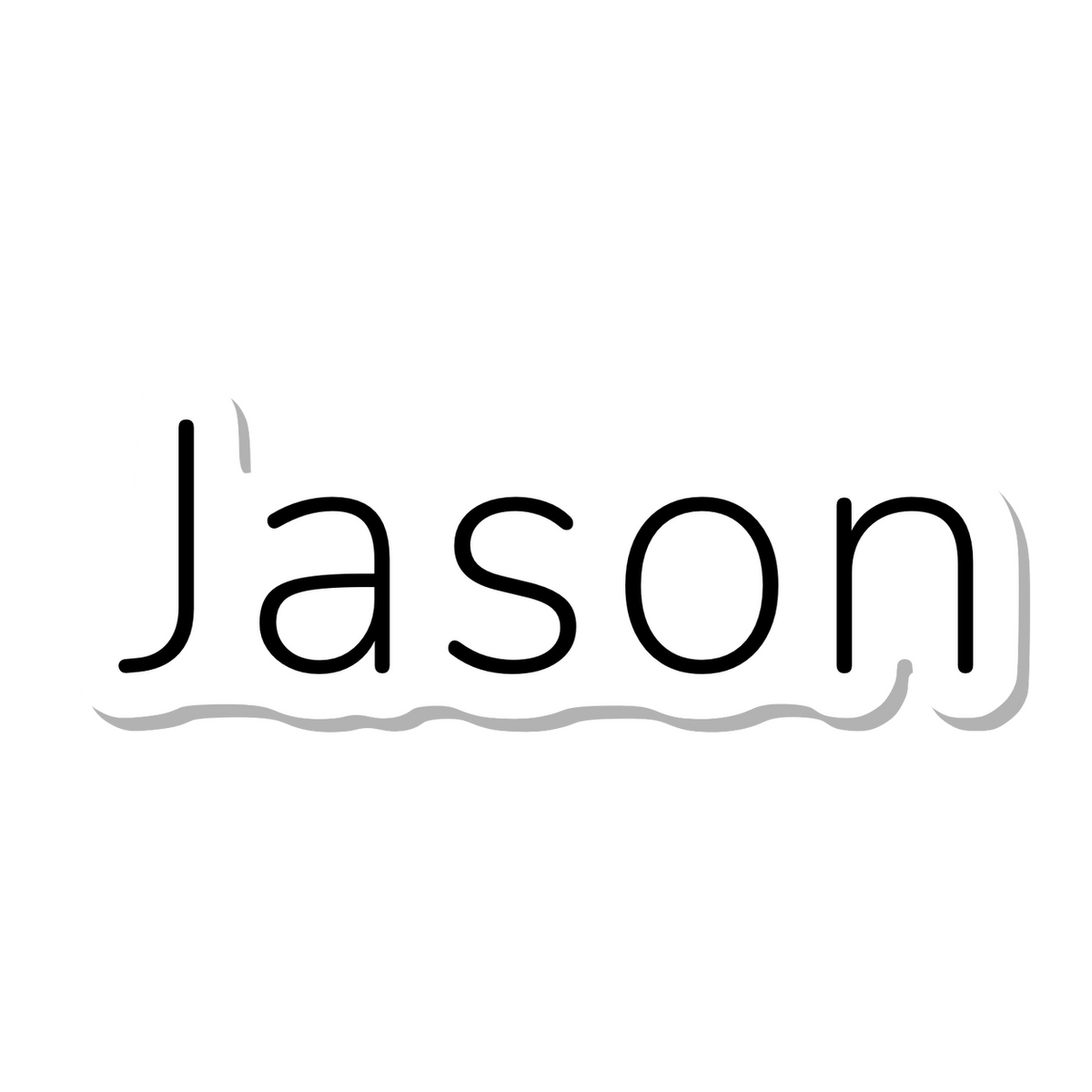 Jason die-cut sticker